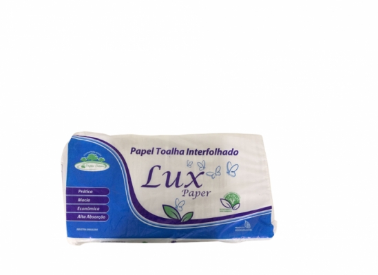 Papel Toalha interfolhado 100% celulose c/1000 folhas Lux
